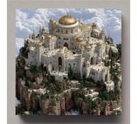 Diamond Painting Architecture Peinture Diamant Adulte Paysage Diamond Painting Adulte, 5D Strass Point de Croix Broderie Diamant Kit Complet, Murale Decoration Maison, Cadeau Femme 40x40cm ed11-11y