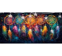 Diamond Painting Attrape-Rêves Diamond Painting Adulte Couleur Tableau Diamant Enfant, Strass Cristal Peinture Paintings par Numéros Kit Diamant Point de Croix pour Adultes Murale Décor 30x60cm G6-768