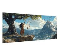 Diamond Painting Attrape-rêves Diamond Painting Adulte Femme Broderie Diamant Grand Format 50x100cm Diament Peinting Kit, Tableau en Perles à Coller, Peinture de Diamant pour Décoration Murale FD-5904