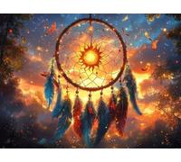 Diamond Painting Attrape-RêVes, Peinture Diamant RêVe Diamond Painting Adulte Grand Format 90x70CM, 5D DIY Broderie Diamant Point de Croix Loisirs Créatifs Adultes pour Decoration Maison -zjn25011GP