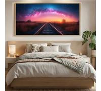 Diamond Painting Aurore, Canevas Kit Complet Adulte Kit,DIY Diamond Painting Rail Broderie Diamant,Point de Croix Enfant Débutants Artisanat Kit, 5D Peinture Diamant,Décoration Murale,100x200cm Mq-436