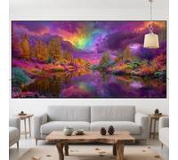 Diamond Painting Aurore Diamond Painting Adulte 30x60cm 2025 Nouveau Bricolage 5D Strass Broderie Point de Croix Peinture Diamant Forêt,Loisirs Créatifs Adultes Kits pour Décoration Cadeau QO-507