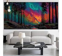 Diamond Painting Aurore Diamond Painting Adulte 40x70cm Forêt Broderie Diamant Kit Complet,5D Activité Manuelle Adulte Peinture Diamant Strass Point de Croix,Décor Murale Maison Cadeaux LK-1108