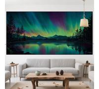 Diamond Painting Aurore Diamond Painting Adulte 50x100cm 2025 Nouveau Bricolage 5D Strass Broderie Point de Croix Peinture Diamant Forêt,Loisirs Créatifs Adultes Kits pour Décoration Cadeau QO-349