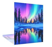 Diamond Painting Aurore Diamond Painting Adulte Arbre 5D DIY Peinture Diamant Point De Croix Broderie Diamant Kit Complet, Cristal Enfant Art Set, Decoration Chambre, Cadeau Femme 50x70cm W6-598