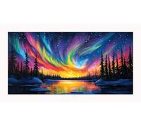 Diamond Painting Aurore Diamond Painting Enfant Paysage50x100cm Peinture Diamant Loisirs Créatifs Adulte & Enfant Débutant, DIY Cristal Artisanat Broderie Point de Croix Canevas Décoration sjke-921