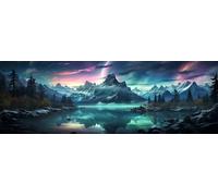 Diamond Painting Aurores boréales,5D Diamont Painting Paysage Diamond Painting Adulte Grand 150x50cm,Diamond Art Painting Enfant Loisirs Créatifs Broderie Point de Croix pour Murale Décoration,EL-499