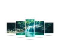 Diamond Painting Automne, 5 Pièces Lac Peinture Diamant Adulte, Point de Croix Broderie Diamant Kit Complet, Loisirs Créatifs Adulte Diamond Painting pour Chambre Decoration Murale 200x100cm B0-189