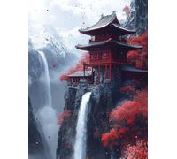 Diamond Painting Automne, 5D Diamond Painting Adulte, Loisirs Créatifs Adultes, DIY Full Drill Cristal Art Kit pour Débutant, Diamant Paintings Craft pour Decoration Murale Cadeau 70x90cm, Rêve 0L-341