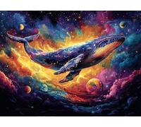 Diamond Painting Baleine Diamond Painting Adulte, Peinture Diamant PlanèTe Tableau Strass Diamant Loisirs Créatifs Crystal Art Broderie Point de Croix pour Decoration Murale 60x45CM -lsy25010TL