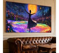 Diamond Painting Ballet Diamond Painting Adulte Grand Format 120x50cm Broderie Diamant Lune Peinture Diamant kit Complet Cristal Point de Croix Activité Manuelle, Décoration Maison Cadeaux O-133G