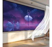Diamond Painting Ballet Peinture Diamant Adulte Cygne Diamond Painting Adulte Grand Format 70x140 cm, DIY Broderie Diamant Enfant Point de Croix Cristal Puzzle pour Murale Decoration Chambre qL178