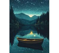 Diamond Painting Bateau, Ciel éToilé Diamond Painting Adulte, 5D DIY Cristal Strass Point de Croix Peinture Sets, Peinture Diamant Kit Complet Enfant, pour Cadeau femmes décoratif 100x135cm 0U-604