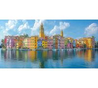 Diamond Painting Bateau, Diamond Painting Adulte 40 x 20 cm, Petite ville Peinture Diamant Strass Kit Broderie, Loisirs Créatifs Adultes, Peinture Diamant Kit Point de Croix pour Cadeau Femme ZSHD4801