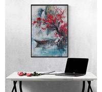 Diamond Painting Bateau, Diamond Painting Adulte Fleur, Peinture Diamant Activité Manuelle Adulte, Peinture Diamant Cristal Broderie Point de Croix Kits, pour Décoration Cadeau 70 x 95 cm PJY9 2-2