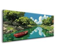 Diamond Painting Bateau Diamond Painting Adulte Grand Format 70x140cm, Peinture Diamant ForêT Broderie Diamant DIY Loisirs Créatifs Adultes Toile Peinture Kit pour Decoration Maison Murale -zzg2508DO