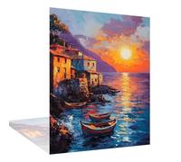 Diamond Painting Bateau Diamond Painting Adulte Océan 5D DIY Peinture Diamant Point De Croix Broderie Diamant Kit Complet, Cristal Enfant Art Set, Decoration Chambre, Cadeau Femme 60x90cm W6-299