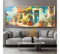 Diamond Painting Bâtiment Diamond Painting Adulte Grand Format 30x60cm Peinture Diamant Kit Broderie Paysage DIY Perle Diamant a Coller Mosaïque Strass Gemmes Maison Décoration Murale Cadeau 0-sy1063