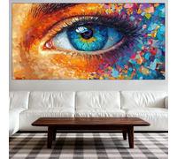Diamond Painting Beauté Diamond Painting Adulte Grand Format 70x140cm, Bricolage Broderie Diamant Point de Croix Peinture Diamant Œil, Loisirs Créatifs Adultes Kits pour Maison Décoration Cadeau QO-95