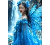 Diamond Painting belle femme Diamond Painting Enfant Papillons Activité Manuelle Adulte Bricolage Enfant Mosaique Loisir Creatif Broderie Diamant Canevas Enfant, Murale Décoration 40x50cm q-580