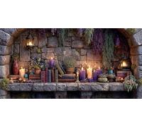 Diamond Painting BibliothèQue, Paysage Diamond Painting Adulte Grand Format, DIY Activité Manuelle Adulte, Mosaique Loisir Creatif Crystal Art CréAtifs Peinture, Décorations 160x80cm - SW2511I29