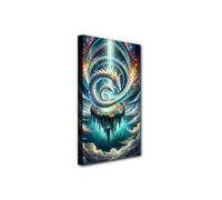 Diamond Painting, Bleu Dragon DIY 5D Diamant Painting Complet, Peinture Diamant Enfant Diamond Art Set Broderie Point de Croix Cristal Loisirs Créatifs Adultes pour Murale Décoration Maison 60x120cm