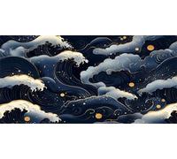 Diamond Painting Bleu Marine, Peinture Diamant Enfant OcéAn, Dessin Adulte Activité Manuelle, Diamond Painting Accessoires Broderie, Diamant Kit Complet Kit Mosaique, Cadeau Homme 20x40cm X-347