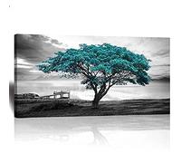 Diamond Painting Blue Tree River Paysage,DIY 5D Broderie Diamant,Peinture Diamant pour Adultes Enfants,Diamond Painting Kit,Puzzle Diamant Strass Complet,Décor Maison Artisanat 70x140cm/27x55in