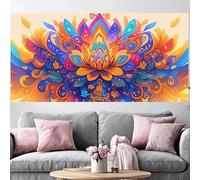 Diamond Painting Bohême Diamond Painting Adulte 50x100cm,2026 Nouveau DIY Peinture Diamant Mandala 5D Full Drill Rhinestone Canvas Broderie Cross Stitch Crystal Art Kit pour Décoration Cadeau O-471G