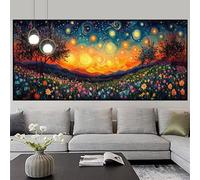 Diamond Painting Bohême Peinture Diamant Adulte Fleur Diamond Painting Grand Format 60x180cm DIY 5d Strass Gemmes Mosaïque Broderie Point de Croix Loisirs Créatif Adultes Décoration Maison z378f