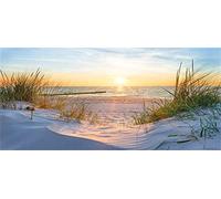 Diamond Painting Bord de mer Paysage Coucher de Soleil, Peinture Diamant AdaptéE Aux Enfants Kit, 5D Diamant Complet, 40x80cm Broderie Diamant Kit Peinture Numero Pour Adultes, Home Décoration