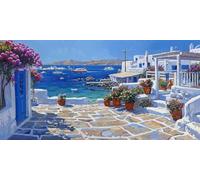 Diamond Painting Bord mer Diamond Painting Adulte XXL 60x120cm, 5D Broderie Diamant Maisons Peinture Diamant Enfant, DIY Tableau Diamants Activite Manuelle Adulte, Décoration Murale, Cadeau J2-1346