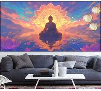 Diamond Painting Bouddha Diamond Painting 30x60cm Peinture Diamant Adulte Lotus Broderie Diamant Strass Point de Croix Peinture,Bricolage Mosaique Puzzle Artisanat kits,Décoration Maison Gifts LT-228