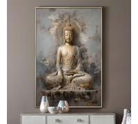 Diamond Painting Bouddha Doré,Peinture Diamant Adulte Enfant DIY 5D Diamant Painting Broderie Diamant Kit Complet,Full Diamant Art Point de Croix Cristal Painting pour Décoration Murale 60x70 cm R221