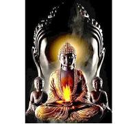 Diamond Painting Bouddha Moine DIY 5D Diamant Peinture Complète Diamant Rond Mosaïque Image Diamant Rond Broderie 30*40cm