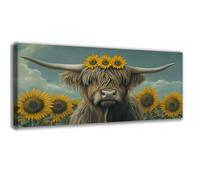 Diamond Painting Bovins des Highlands, Loisirs Créatifs Adultes, 5D DIY Animal Diamant Painting Kit Complet Débutant, Peinture Diamant Strass Pour Decoration Chambre, Cadeau Femme 20x40cm 0C-607