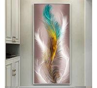 Diamond Painting,Broderie Diamant Kit,5D Diamond Painting Grand Format,Kit Painting Diamond Complet,Peinture Diamant Painting,Kit Point de Croix Débutant,DIY Cadeau de Décor,La plume 50x100cm