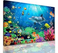 Diamond Painting Broderie Diamant Peinture Kit Grand Format Complet en Perle Diamant a Coller Animaux marins Accessoires Canevas 5D Tableau Enfant Adulte Dessin Decor Murale Chambre 60x180cm J-242