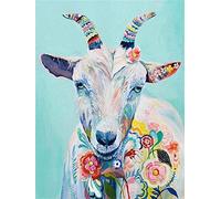 Diamond Painting by Numbers Kits DIY 5D Full Drill chèvre colorée Diamond Art Mosaïque Craft Adults Kids Handmade Crystal Rhinestone Paste Embroidery for Home Wall Decor 30x40cm ZZ