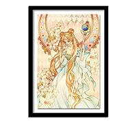 Diamond Painting by Numbers Kits DIY 5D Full Drill Lièvre de Sailor Moon Diamond Art Mosaïque Craft Adults Kids Handmade Crystal Rhinestone Paste Embroidery for Home Wall Decor 30x40cm