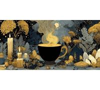 Diamond Painting Café, Abstrait Diamond Painting Adulte Grand Format, DIY Activité Manuelle Adulte, Mosaique Loisir Creatif Crystal Art CréAtifs Peinture, Décorations, Cadeau 180x90cm - SW2511I57