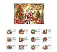 Diamond Painting Calendrier 2026, Diamond Painting Calendrier de l'Avent de Noël Calendrier de table à poser DIY Peinture diamant Calendrier de l'Avent 2026 pour cadeau (B)