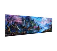 Diamond Painting Cascade Diamond Painting Adulte Grand Format 220x80cm, 5D Peinture Diamant Fleurs cerisier Broderie Diamant Kit Complet, DIY Point de Croix Paintings, Decoration Murale Cadeau 2Y-917