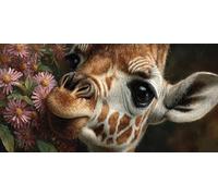 Diamond Painting Cerf 5D Diamond Painting Adulte Fleurs, DIY Peinture Diamant Adulte Full Drill Mosaique Loisir Creatif, Broderie Point de Croix kit Creatif Enfant, Decoration 80x40 cm -ST2511L43