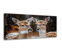 Diamond Painting Cerf, Loisirs Créatifs Adultes, 5D DIY Hiver Diamant Painting Kit Complet Débutant, Peinture Diamant Artisanat Strass Paintings Pour Decoration Chambre, Cadeau Femme 20x40cm 0C-525