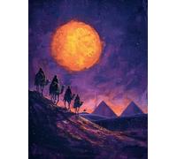Diamond Painting Chameau, 5D Diamond Painting Adulte Paysage, DIY Loisirs Créatifs Adultes, Broderie Diamant Artisanat Strass Point de Crx Kits, Peinture Diamant pour Decoration Maison 80X110cm 3-1588