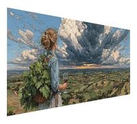 Diamond Painting Champ, DIY Diamond Painting Adulte Femme, 5D Peinture Diamant Activité Manuelle Adulte, Peinture Diamant Enfant Broderie Point de Croix Kits, Tableau Decoration Murale 110x50cm J-4234