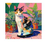 Diamond Painting Chat 65x65cm 2025 Nouveau Diamond Painting Dessin Animé 5D Carré Broderie Diamant avec Accessoires Activité Manuelle Adulte CréAtifs Peintures Arts Set pour Décoration Murale O-577z