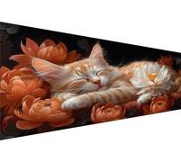 Diamond Painting Chat Diamond Painting Adulte Fleurs Kit Broderie Enfant Loisirs CréAtifs Adultes Kit,5D Diy Point Croix Paintings,MosaïQue Pour Maison DéCoration Salon,Cadeau Femme 70x140cm Q1-457