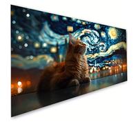 Diamond Painting Chat Diamond Painting Adulte Grand Format 10x20cm,5D Peinture Diamant Ciel étoilé Broderie Diamant Kit Complet,DIY Broderie Point de Croix Activité Manuelle,Decoration Murale G2-569